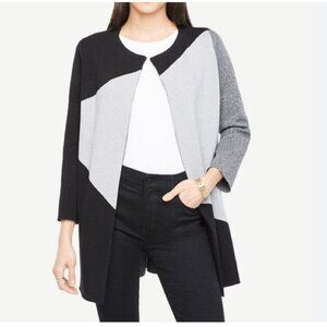 Ann Taylor color block sweater coat